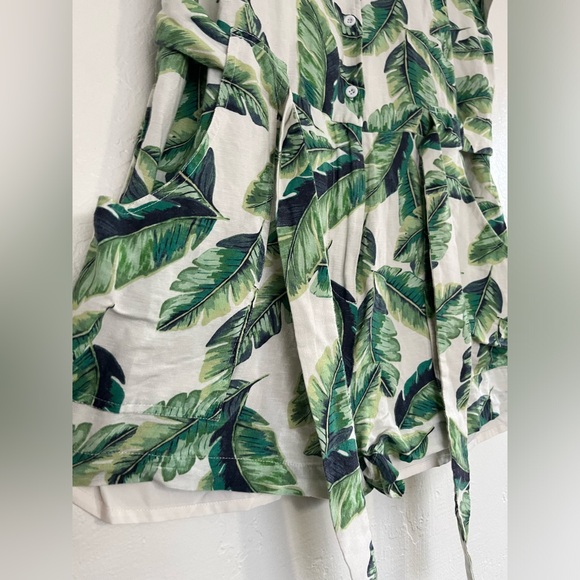 Amanda Uprichard Green Leaf Print Romper - Picture 8 of 11